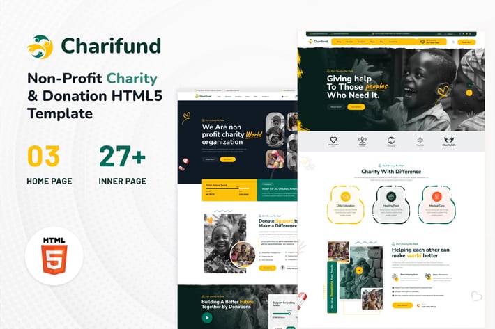 Charifund - Charity Donation & Fundraising HTML 