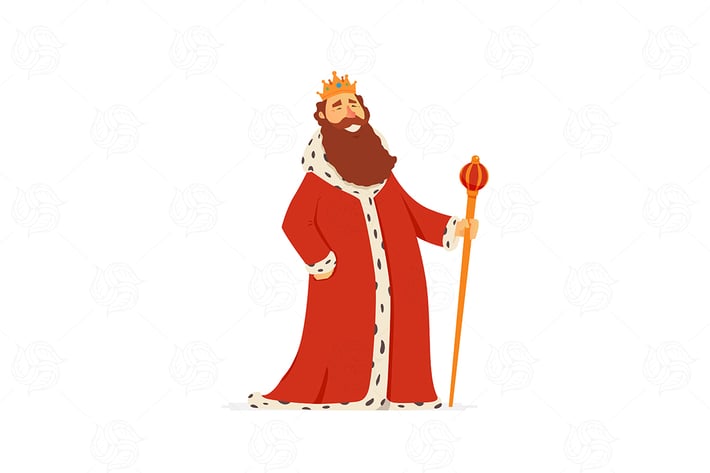King - vector people characters illustration