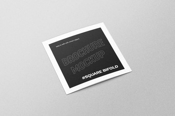 Square Bifold Brochure Mockup