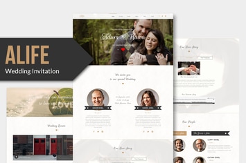 Alife - Wedding Invitation Muse Template