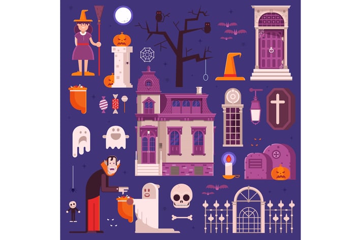 Halloween Elements and Icons Collection