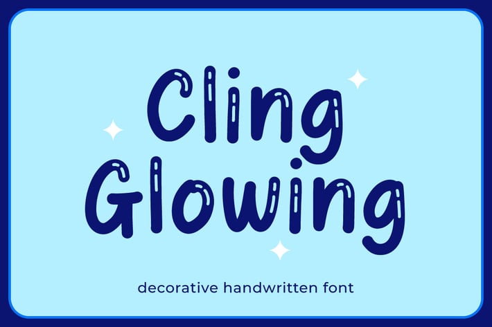 Cling Glowing - Bubble Fun Display Font