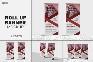 Roll Up Banner Mockups V.1