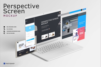 Multi Perspective Screen Mockup