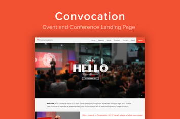 Convocation - Event and Conference Landing Page