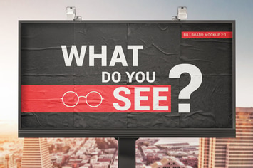 Billboard With Glued Paper Effect Mockups