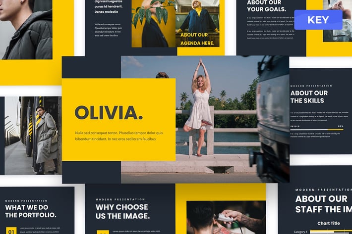 Olivia - Fashion Keynote Presentation Template