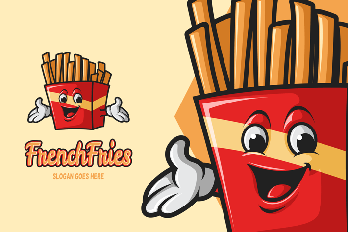 Frenchfries - Mascot Logo