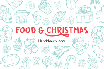 212 Food and Christmas Handdrawn
