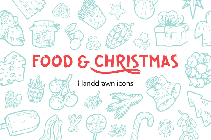212 Food and Christmas Handdrawn
