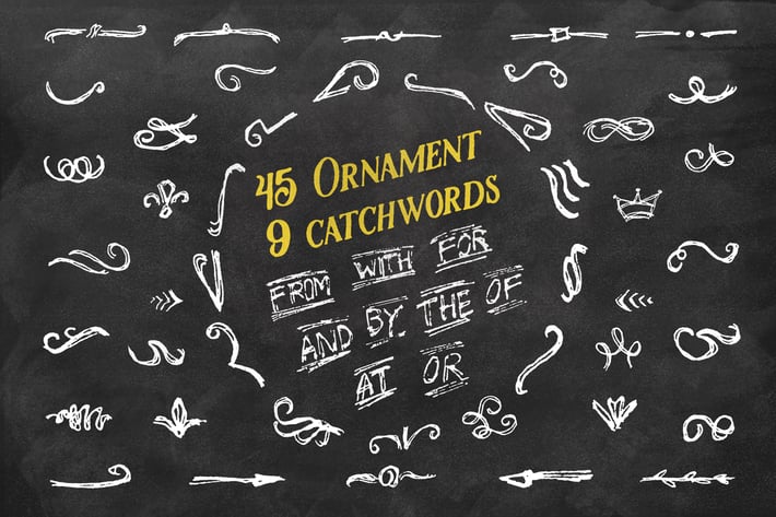 45 Ornament + 9 Catchwords