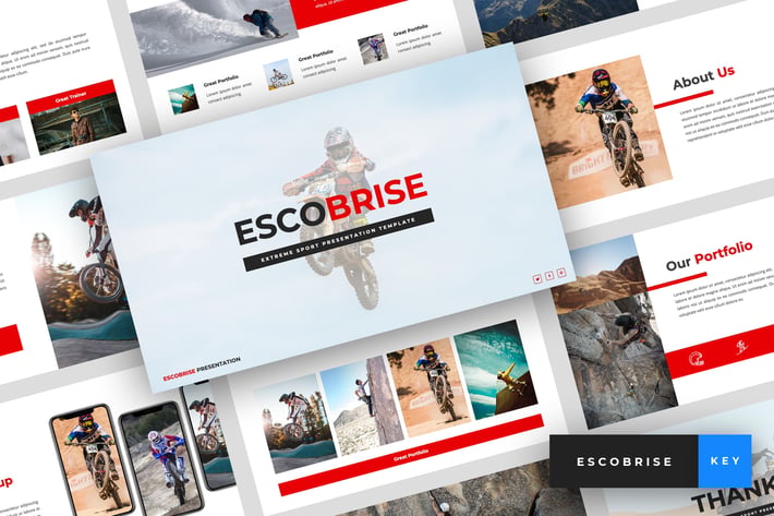 Escobrise - Extreme Sport Keynote Template