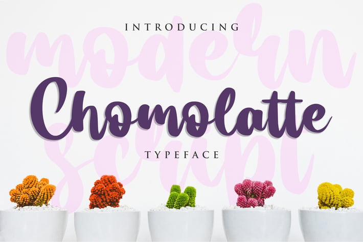 Chomolatte - Modern Script Font