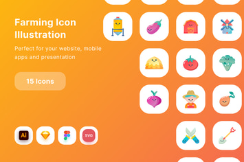 Farming Icon Illustration