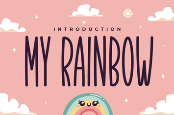My Rainbow - Handwritten Display Font