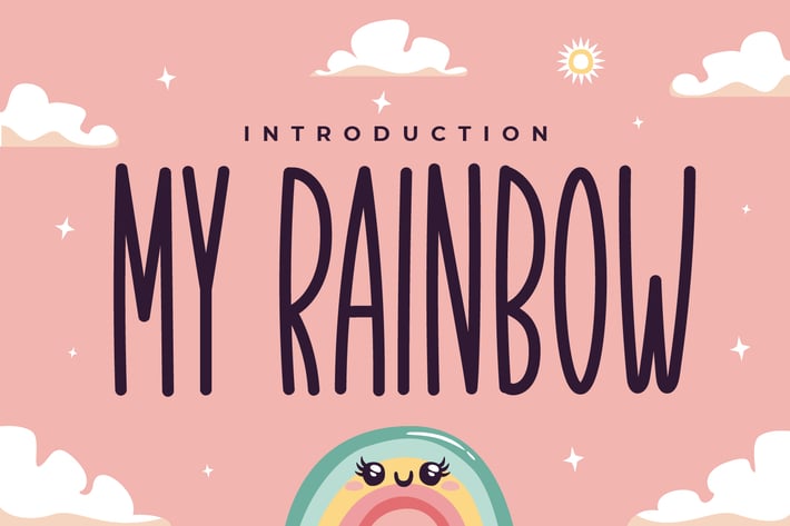 My Rainbow - Handwritten Display Font