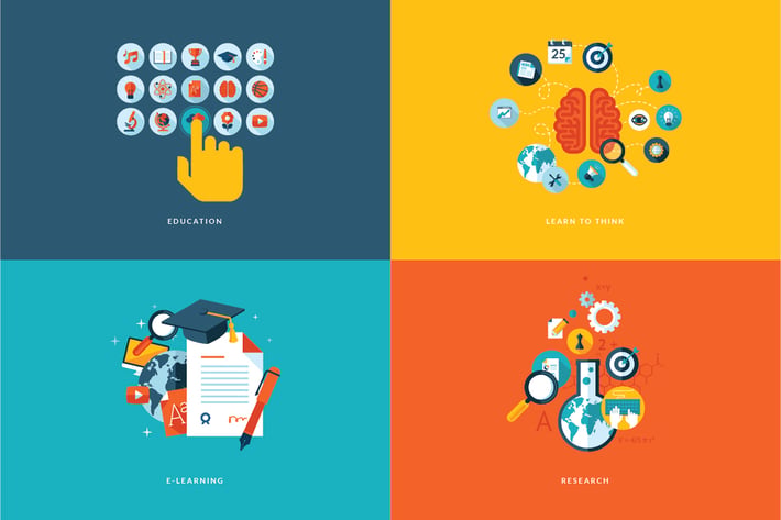 Set of Flat Design Concept Icons