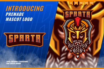 Spartan Warrior - Mascot Esport Logo Template