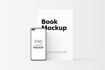Book & P40 Phone Mockup