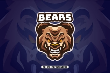 Bears Esports Mascot Logo