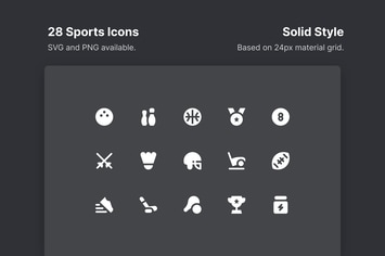 Sports Icons - Solid Style