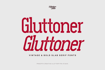 Gluttoner Inktrap Vintage & Bold Serif Font