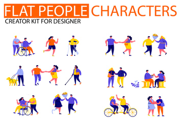 Modern Flat People Character Creator Kit