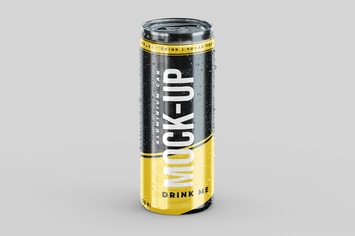 Energy Drink Aluminium Can Mock-Up Template