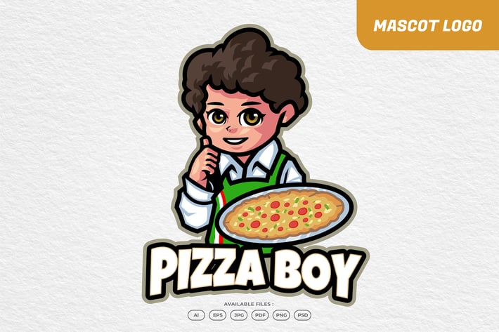 Pizza Boy Delivery Logo