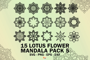 Lotus Flower Mandala Pack 5