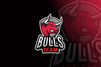 Bulls Team Logo Template