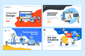 Set of Web Page Design Templates
