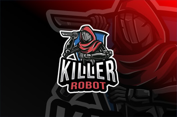 Killer Robot Esport Logo Template