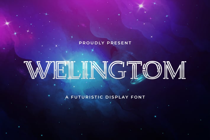 Welingtom - Futuristic Display Font