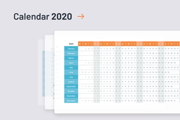 2020 Calendar template Keynote