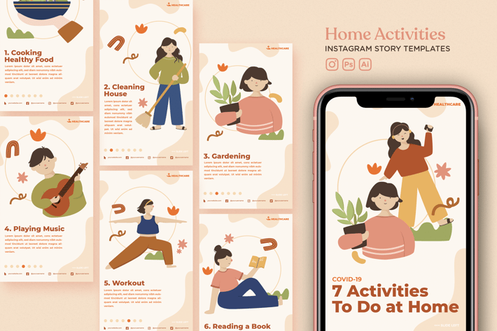 Home Activity Instagram Story Templates