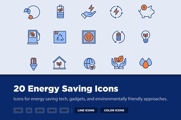 20 Energy Saving Icons
