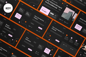 Black Orange Modern Company Profile Keynote