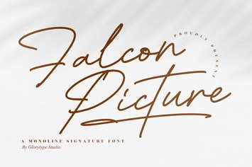 Falcon Picture Monoline Signature Font