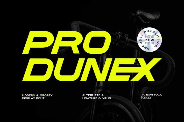 Pro Dunex - Speed Display Font