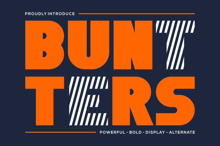 Buntters - Powerful Bold Display Font