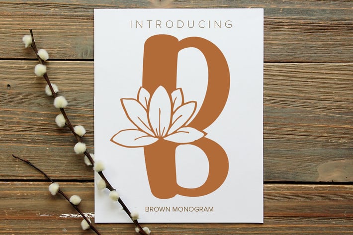 Brown Monogram Font 
