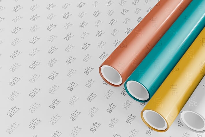 Wrapping Paper Rolls Mockup