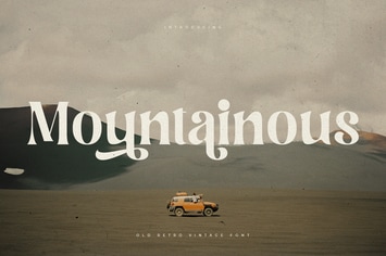 Montainous - Old Retro Vintage Font 