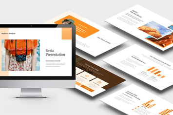 Bezia : Orange Color Tone Pitch Deck Powerpoint