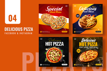 Delicious Hot Pizza Banner Template
