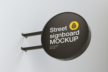 Signboard Wall Mockup