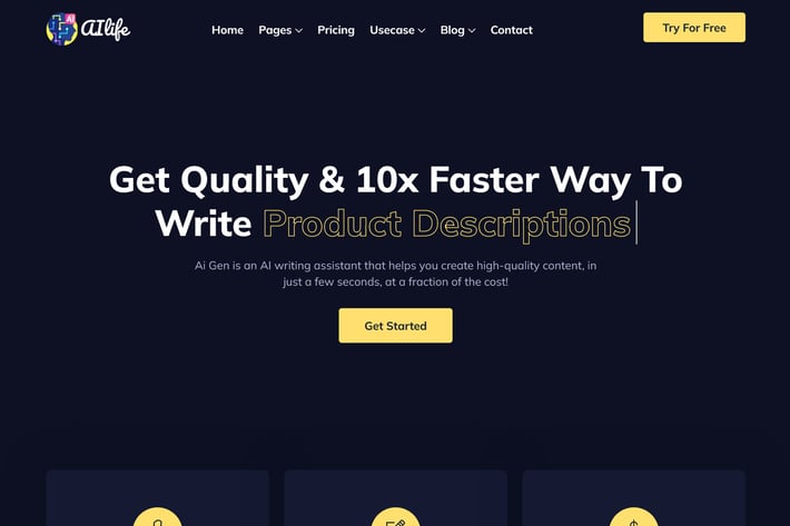AIlife - AI Content Generator React Template