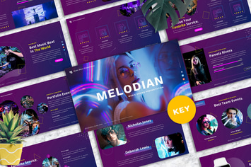 Melodian - Music Industrial Keynote Template
