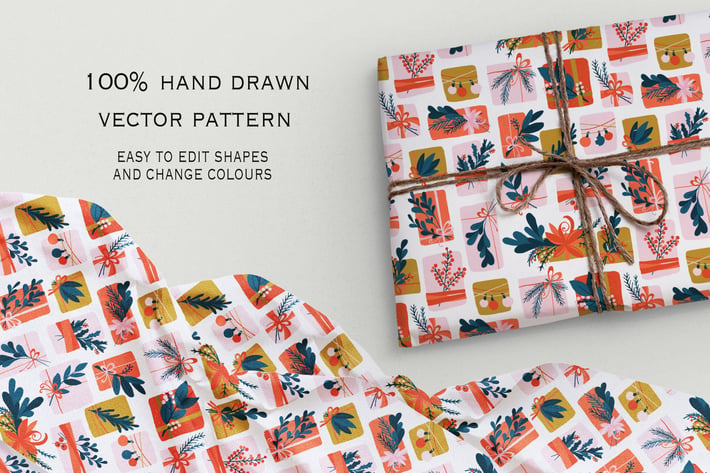 Gift Box seamless pattern